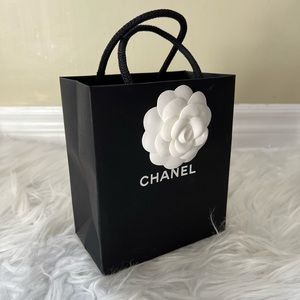 Authentic Chanel Paper Bag with Double flower